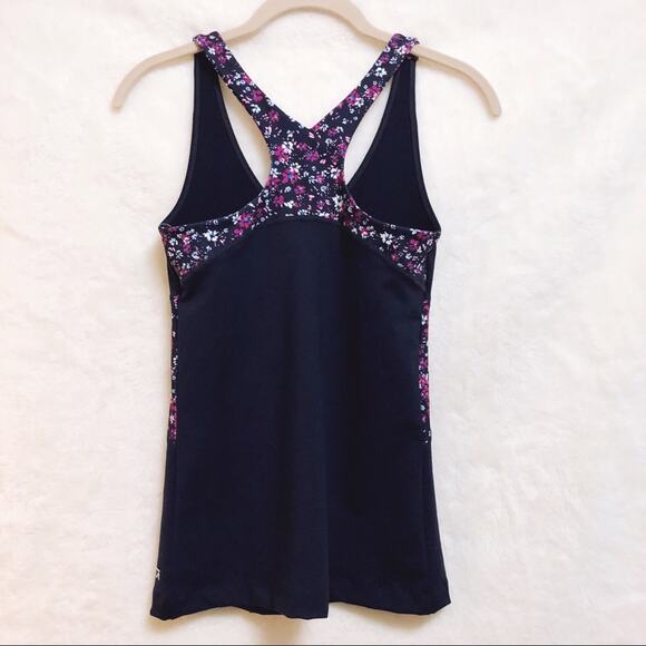 Gap Fit Flower Colorblock Print Racer Tank - Picture 2 of 8
